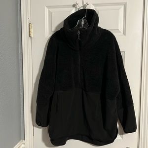 Northface 1/4 zip fleece pullover, black, women’s size L